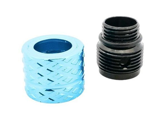 Dr. Black ス赤アダプターー タイプ B (アクア、アルミニウム / アルミ) - 11mm CW から 14mm CCW