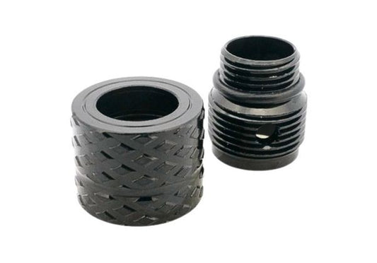 Dr. Black ス赤アダプターー タイプ B (ブラック、アルミニウム / アルミ) - 11mm CW から 14mm CCW