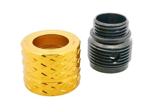 Dr. Black ス赤アダプターー タイプ B (金(きん)、アルミニウム / アルミ) - 11mm CW から 14mm CCW