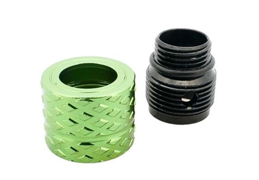 Dr. Black ス赤アダプターー タイプ B (グリーン、アルミニウム / アルミ) - 11mm CW から 14mm CCW