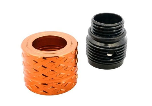 Dr. Black ス赤アダプターー タイプ B (オレンジ、アルミニウム / アルミ) - 11mm CW から 14mm CCW