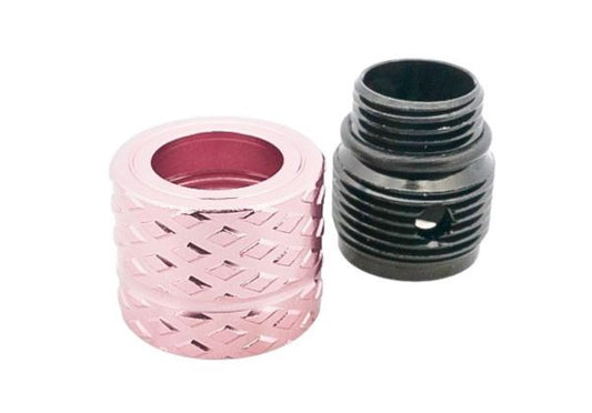 Dr. Black ス赤アダプターー タイプ B (ピンク、アルミニウム / アルミ) - 11mm CW から 14mm CCW