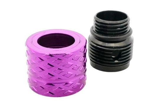 Dr. Black ス赤アダプターー タイプB (紫、アルミニウム / アルミ) - 11mm CW から 14mm CCW
