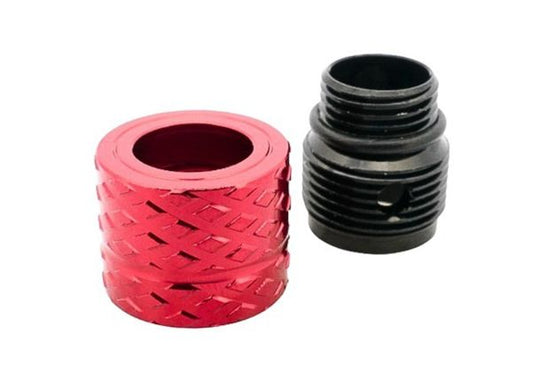 Dr. Black ス赤アダプターー タイプ B (赤、アルミニウム / アルミ) - 11mm CW から 14mm CCW
