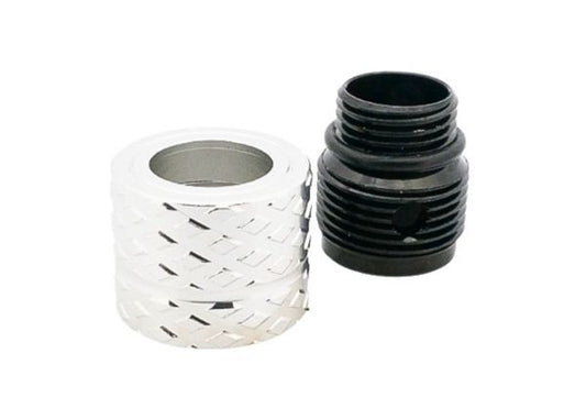 Dr. Black ス赤アダプターー タイプ B (銀(ぎん)、アルミニウム / アルミ) - 11mm CW から 14mm CCW