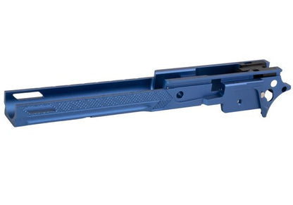 Dr. Black Tokyo Marui ハイキャパ 5.1 GBB フレーム (スタイル 05、CNC アルミニウム / アルミ、ブルー)