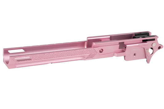 Dr. Black Tokyo Marui ハイキャパ5.1 GBBフレーム (スタイル05、CNCアルミニウム / アルミ、ピンク)