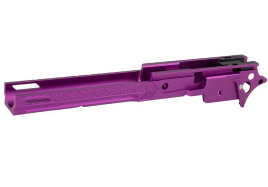 Dr. Black Tokyo Marui ハイキャパ 5.1 GBB フレーム (スタイル 05、CNC アルミニウム / アルミ、紫)