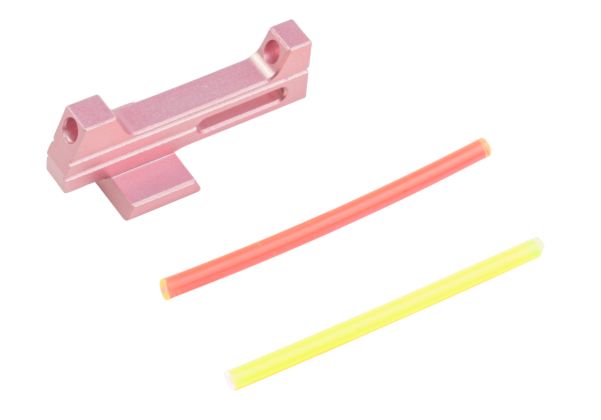 Dr. Black Tokyo Marui HI-CAPA用 ファイバーオプティックフロントサイト（アルミ製、ピンク）