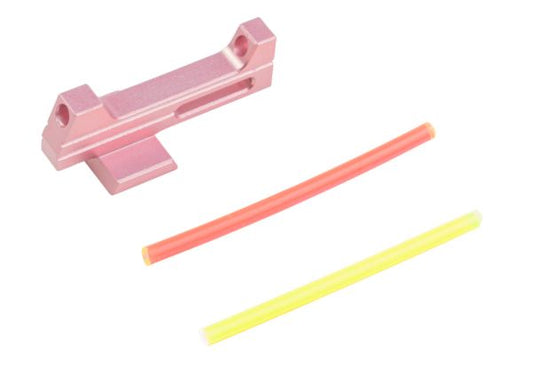 Dr. Black Tokyo Marui HI-CAPA用 ファイバーオプティックフロントサイト（アルミ製、ピンク）