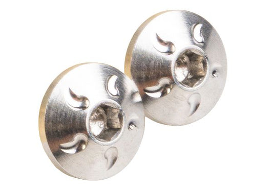 Dr. Black ステンレススチール製カスタムグリップスクリュー（アルミグリップ用） - タイプB（2個セット） - 銀(ぎん)