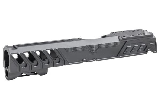 Dr. Black Tokyo Marui ハイキャパ5.1 GBB GBBスライド (タイプ「W」、アルミニウム / アルミ、グレー)