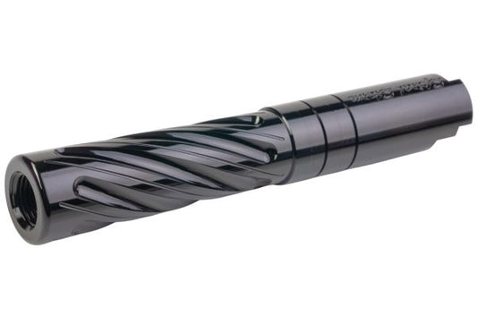 Dr. Black Hi-Capa 4.3 GBB用アウターバレル（タイプ：スパイラルストーム、6063アルミニウム / アルミ製、ブラック）
