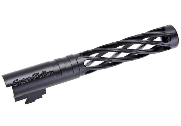 Dr. Black Hi-Capa 5.1 GBBアウターバレル（タイプディンギング、6063アルミニウム / アルミ、ブラック）