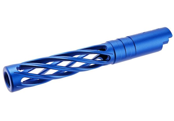 Dr. Black Hi-Capa 5.1 GBB アウターバレル (Type-Dinging、6063アルミニウム / アルミ、ブルー)