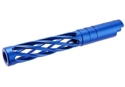 Dr. Black Hi-Capa 5.1 GBB アウターバレル (Type-Dinging、6063アルミニウム / アルミ、ブルー)