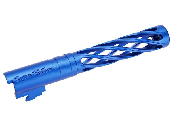 Dr. Black Hi-Capa 5.1 GBB アウターバレル (Type-Dinging、6063アルミニウム / アルミ、ブルー)