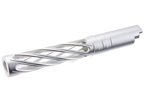 Dr.Black HI-CAPA 5.1 GBB アウターバレル (型打、6063 アルミニウム / アルミ、銀(ぎん))