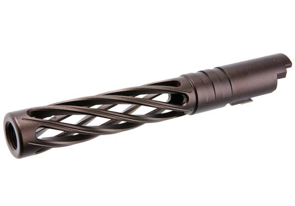 Dr. Black Hi-Capa 5.1 GBB アウターバレル (タイプディンギング、6063 アルミニウム / アルミ、タン)