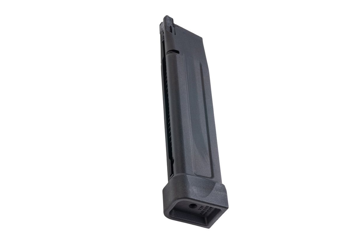 TTI Airsoft Tokyo Marui HI-CAPA エアソフトガスマガジン（40発、CNCアルミニウム / アルミ製） - ブラック