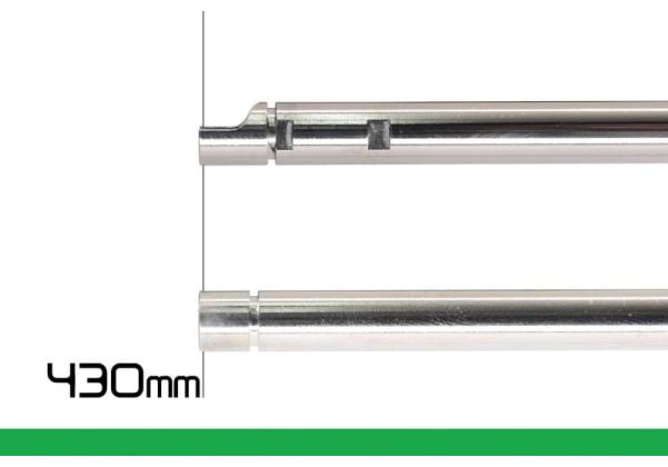 Unicorn Airsoft インナーバレル VSR (6.03mm、長さ:430mm、ニトロフロンコーティングブラス) 60度ホップアップバッキング付き