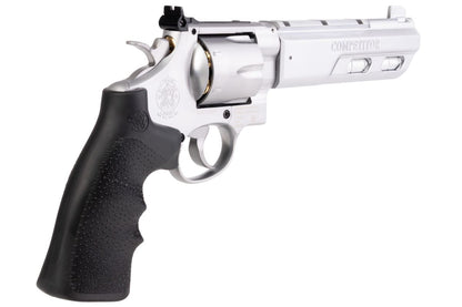 UMAREX S&W 629 コンペティター エアソフト リボルバー CO2 (6 インチ、ブラック グリップ、6MM バージョン) - 銀(ぎん) (WINGUN 製)