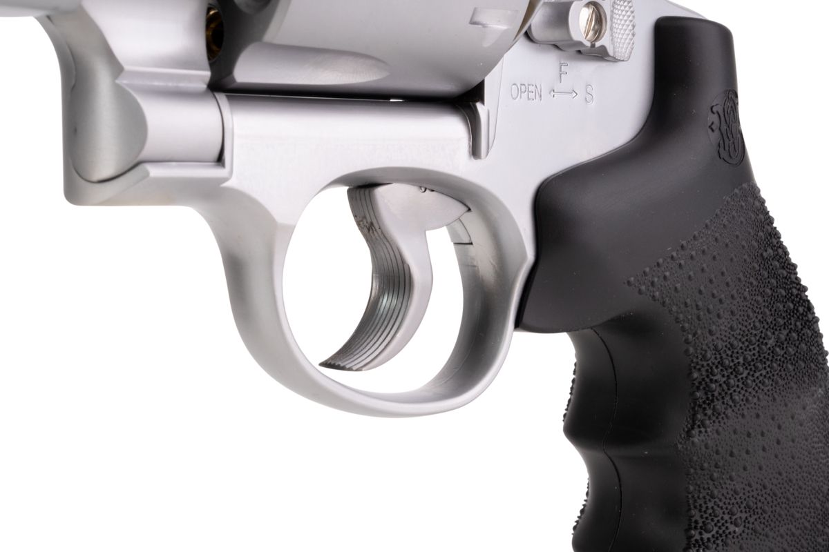 UMAREX S&W 629 コンペティター エアソフト リボルバー CO2 (6 インチ、ブラック グリップ、6MM バージョン) - 銀(ぎん) (WINGUN 製)