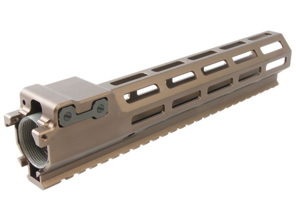 Z-Parts MK16レイル（アルミニウム / アルミ、10.5インチ、バレルナット付き）GHK M4 GBBRエアソフトガン用 - DDC