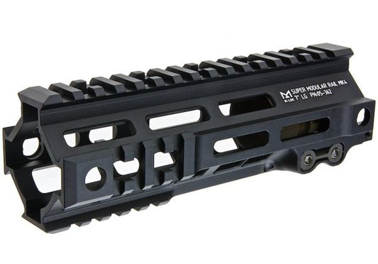 Z-Parts MK4レイル（アルミ製、7インチ、バレルナット付き）Tokyo MaruiM4 MWS GBBRエアソフトガン用 - ブラック