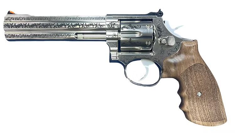 FCW x ARES S&W 686 4インチ CO2ガスリボルバー ディープヴィンテージフローラルパターンカスタム - 4 inch