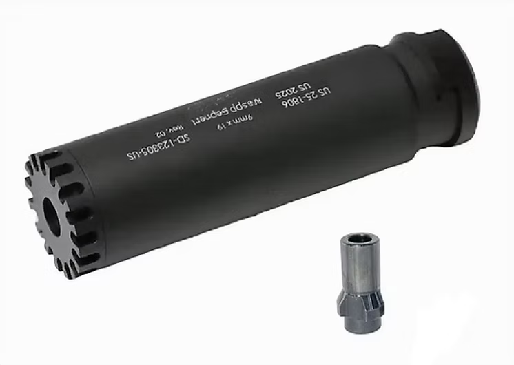 FCW BTスタイル MP5 / MP5K RBS SQD サプレッサー V2 (トレーサーセットアップ対応) - 全長: 17cm