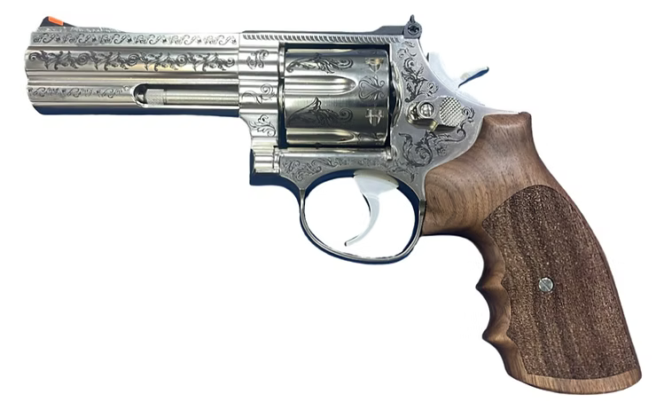 FCW x ARES S&W 686 4インチ CO2ガスリボルバー ディープヴィンテージフローラルパターンカスタム - 4 inch