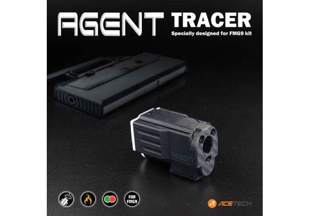 ACETECH AEGNT FMG9 トレーサーユニット - ブラック（カラーフレイムエフェクト付き）-AIRSOFT GOGO エアガン・サバゲー用品通販