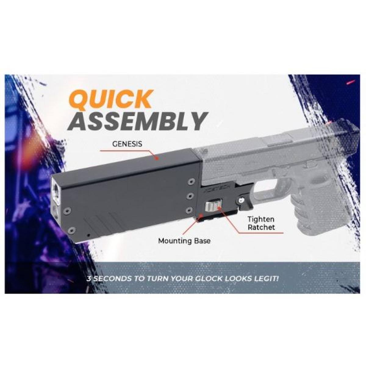 ACETECH GENESIS BIFROST トレーサー ユニット (標準) G19 用 - ブラック-AIRSOFT GOGO エアガン・サバゲー用品通販