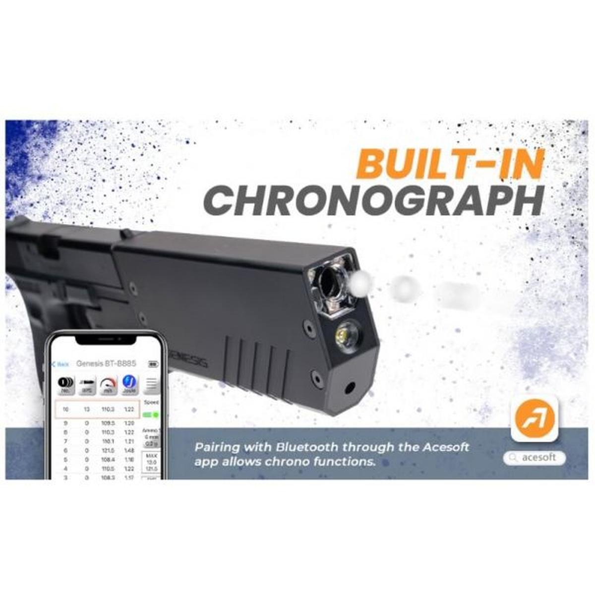 ACETECH GENESIS BIFROST トレーサー ユニット (標準) G19 用 - ブラック-AIRSOFT GOGO エアガン・サバゲー用品通販