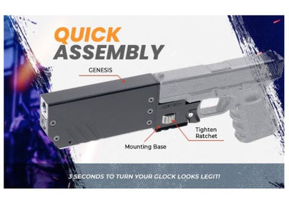 ACETECH Genesis Bifrost トレーサーユニット（コンパク）G19用 - ブラック-AIRSOFT GOGO エアガン・サバゲー用品通販