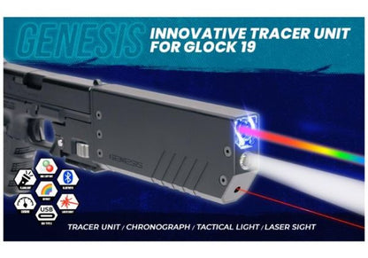 ACETECH Genesis Bifrost トレーサーユニット（コンパク）G19用 - ブラック-AIRSOFT GOGO エアガン・サバゲー用品通販