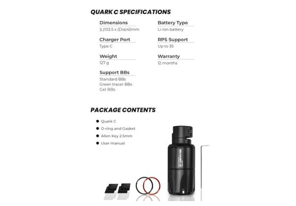 ACETECH Quark C ショットガントレーサーユニット - ブラック-AIRSOFT GOGO エアガン・サバゲー用品通販