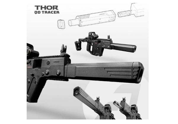 ACETECH THOR トレーサーユニット（Bifrost M 内蔵、マルチカラーフレイム（レインボー）エフェクト付き、Krytac Kriss Vector 用）-AIRSOFT GOGO エアガン・サバゲー用品通販