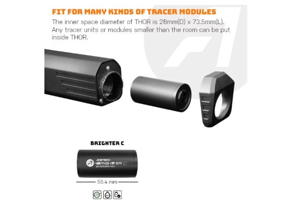 ACETECH THORトレーサーユニット（Krytac Kriss Vector用、ブライトナーC内蔵）-AIRSOFT GOGO エアガン・サバゲー用品通販