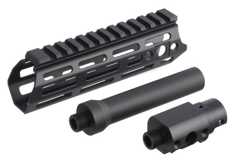 ACTION ARMY AAP01 GBB エアソフト アルミハンドガード - ブラック-AIRSOFT GOGO エアガン・サバゲー用品通販
