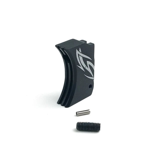 AIP レーザー加工アルミトリガー - タイプ.4 ハイキャパ GBB 用 (AIP016-TM51-4)-短い-AIRSOFT GOGO エアガン・サバゲー用品通販