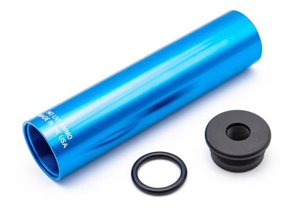 Airsoft Artisan ダミートレーニングチューブ（ダミーサイレンサーチューブ ブルー缶）（14mm逆スクリュー）-AIRSOFT GOGO エアガン・サバゲー用品通販