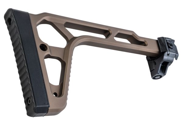 Airsoft Artisan MCXスタイル折りたたみストック - ちゃいろ-AIRSOFT GOGO エアガン・サバゲー用品通販