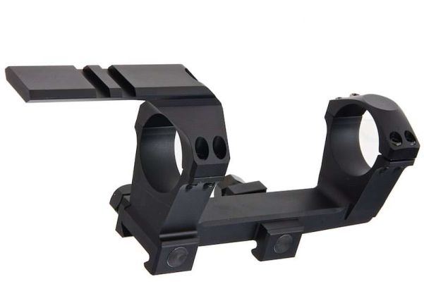 Airsoft Artisan NFスタイル 30mm 一体型(いったいけい)マウント（タクティカルリングレイル付き）（CNCアルミニウム / アルミ、ブラック）-AIRSOFT GOGO エアガン・サバゲー用品通販