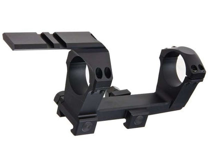 Airsoft Artisan NFスタイル 30mm 一体型(いったいけい)マウント（タクティカルリングレイル付き）（CNCアルミニウム / アルミ、ブラック）-AIRSOFT GOGO エアガン・サバゲー用品通販