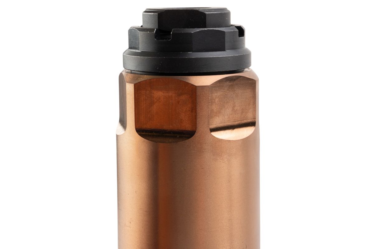 Airsoft Artisan REXスタイルサプレッサー（3プロングフラッシュハイダー付き）（14mm逆スクリュー、CNCスチール製）-AIRSOFT GOGO エアガン・サバゲー用品通販