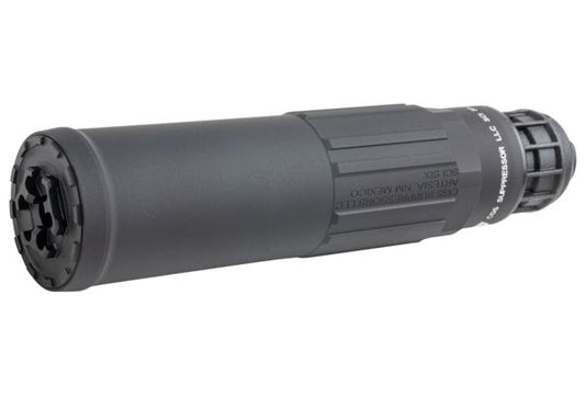 Airsoft Artisan SGI-6スタイル ダミーサプレッサー（PIGフラッシュハイダー付き）- ブラック（14mm逆ネジ）-AIRSOFT GOGO エアガン・サバゲー用品通販