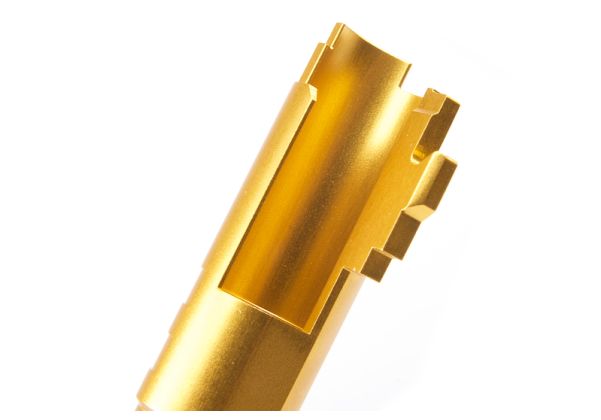 Airsoft Masterpiece HI-CAPAアウターバレル .45 ス赤アルミ - 金(きん)-AIRSOFT GOGO エアガン・サバゲー用品通販