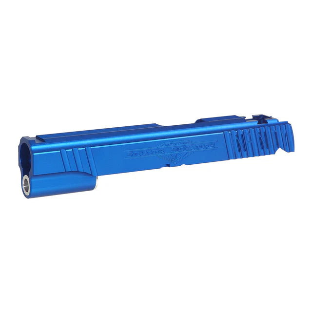 Airsoft Masterpiece インフィニティ ストレイヤー シグネチャースライド マルイ ハイキャパ 5.1 エアソフト用 (SL-IFSS) - ブルー-AIRSOFT GOGO エアガン・サバゲー用品通販